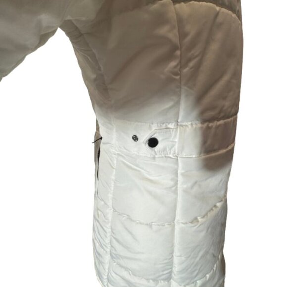 DETAILS INTL Women's White Zipper Hooded Coat with Size PS - Picture 7 of 15